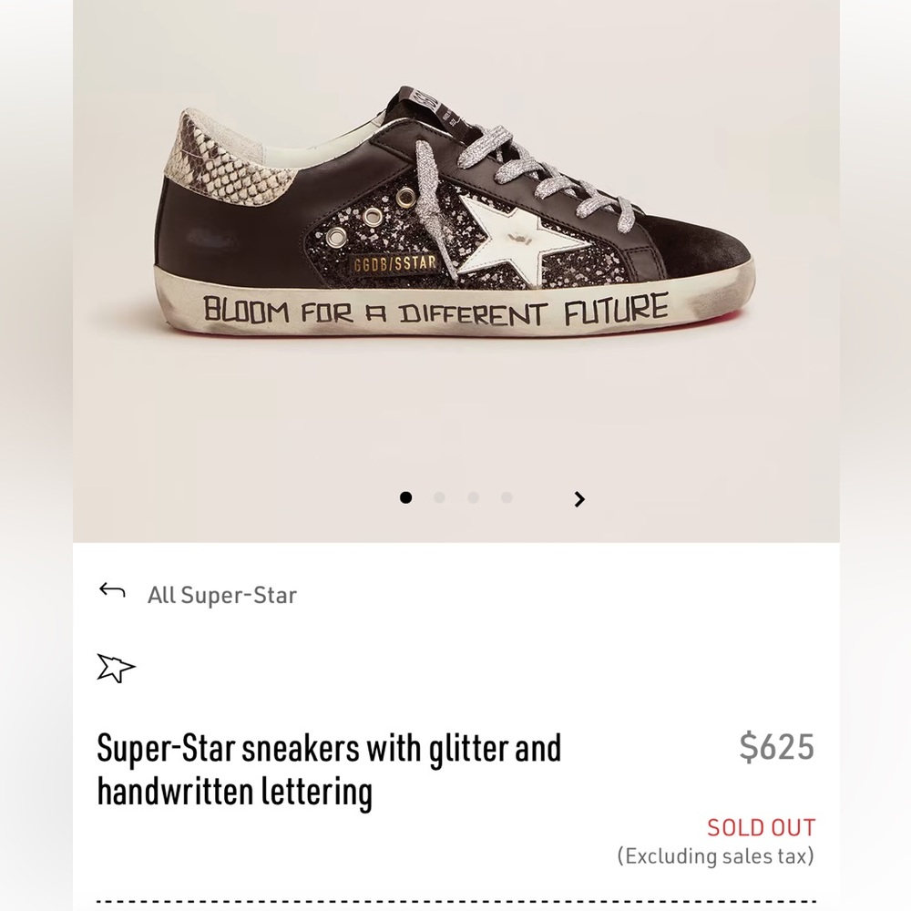 Golden Goose Super Star Python heel Glitter Pink soles sneakers signature shoes - Picture 2 of 16